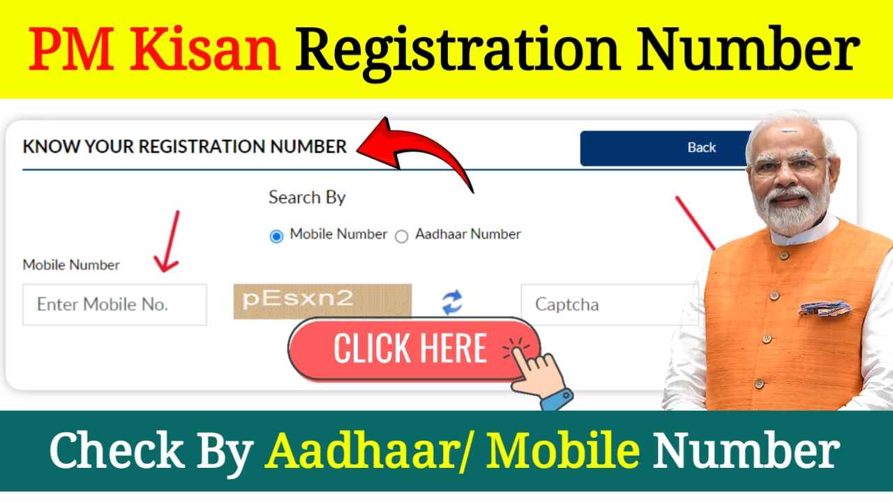 how to check pm kisan registration number